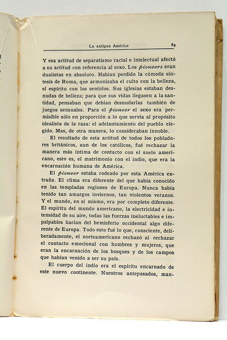 Primer mensaje a la América Hispana.