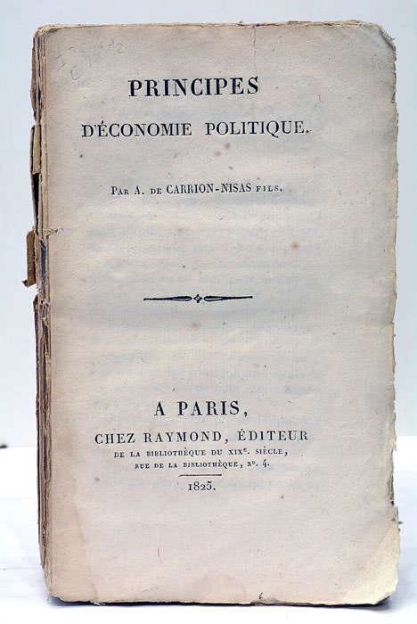 Principes d'Economie Politique.