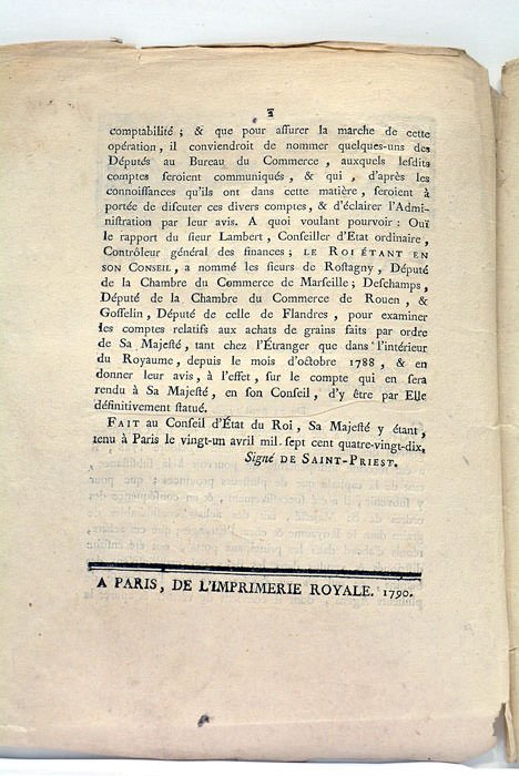 PROCLAMATION du Roi, portant nomination de trois Députés de la …