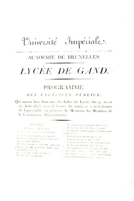PROGRAMME des Exercices Publics qui auront lieu dans une des …