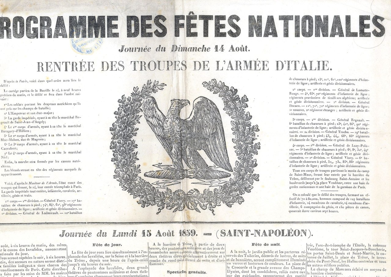 PROGRAMME DES FETES NATIONALES.