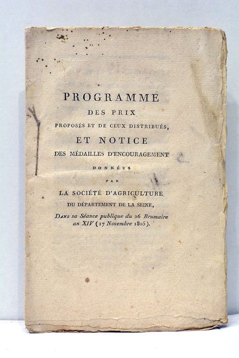Programme des Prix proposés et de ceux distribués, et Notice …