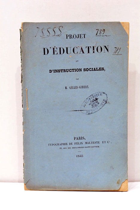 Projet d'éducation et d'instruction sociales.