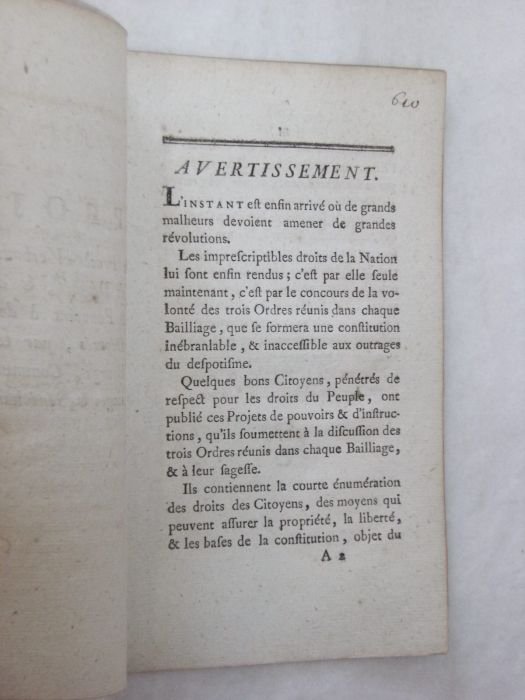 PROJET de procès-verbaux d'élection de députés, et d'instructions et pouvoirs …