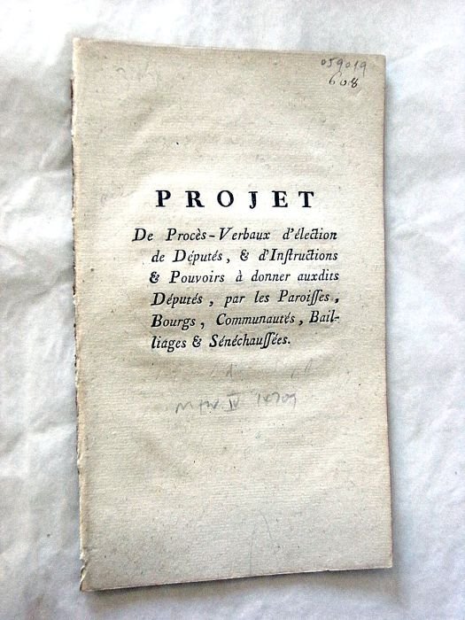PROJET de procès-verbaux d'élection de députés, et d'instructions et pouvoirs …
