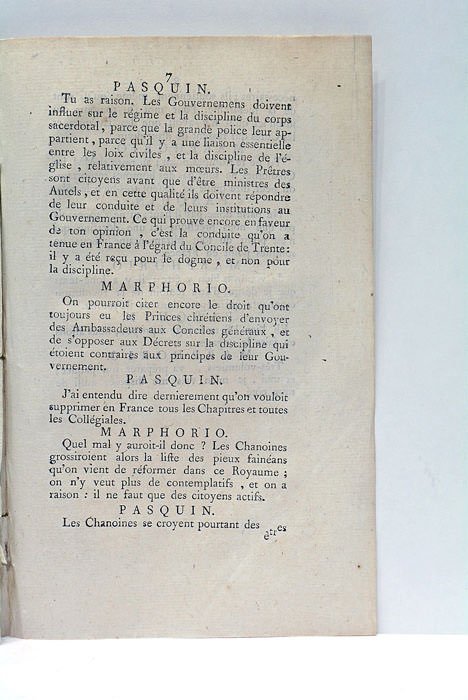 PROPHETE POLITIQUE (Le), ou Entretiens sur les Affaires du Tems.