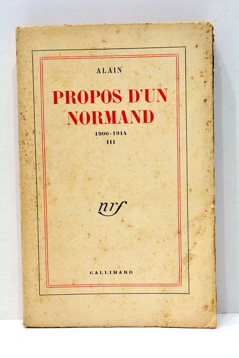 Propos d'un normand 1906-1914.