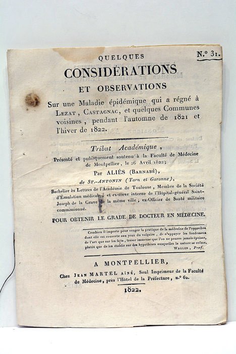 Quelques considérations et observations sur une maladie épidémique qui a …