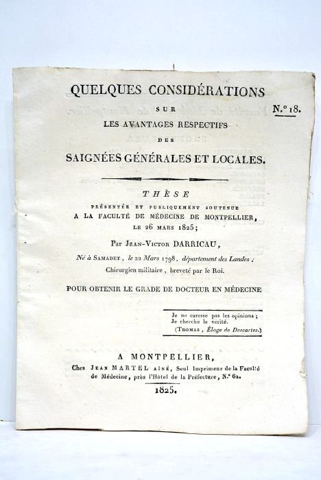 Quelques considérations sur les avantages respectifs des saignées générales et …