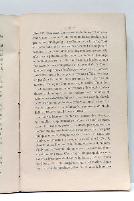 Quelques mots sur les Danses modernes.