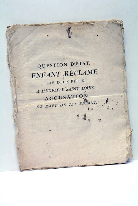 QUESTION D'ETAT. Enfant réclamé par deux pères à l'Hopital Saint …