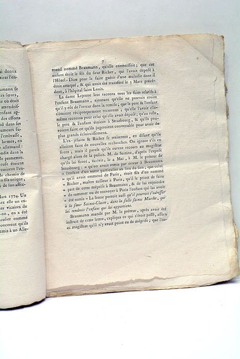 QUESTION D'ETAT. Enfant réclamé par deux pères à l'Hopital Saint …