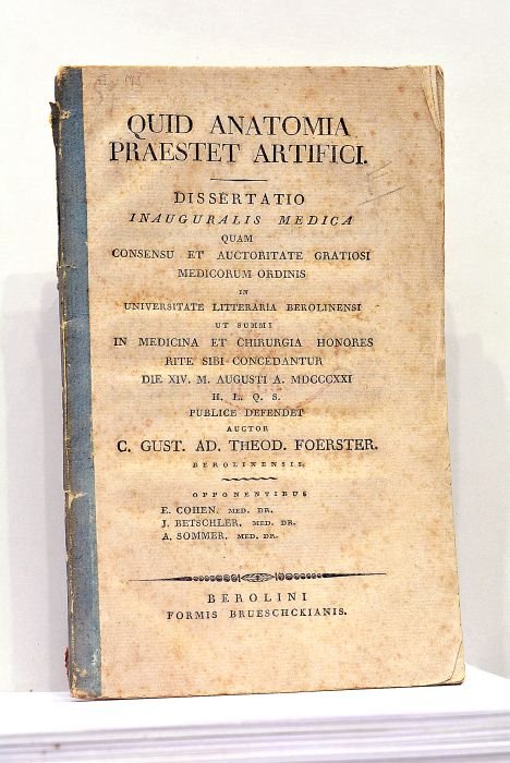 Quid Anatomia Praestet Artifici. Dissertatio inauguralis medica.