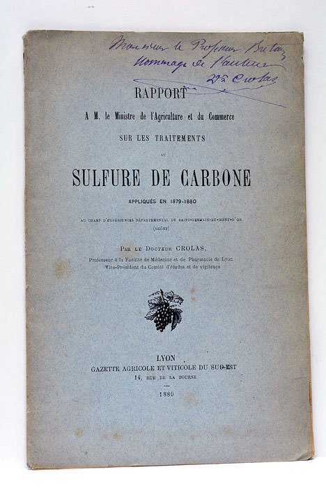 Rapport à M. le Ministre de l'Agriculture et du Commerce …