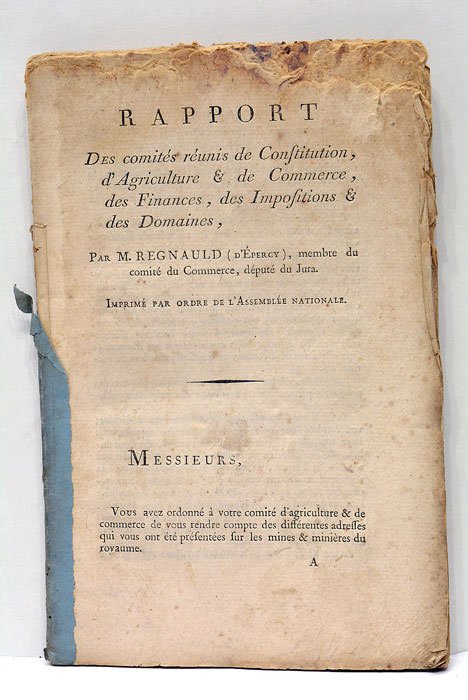 Rapport des comités réunis de Constitution, d'Agriculture et de Commerce, …