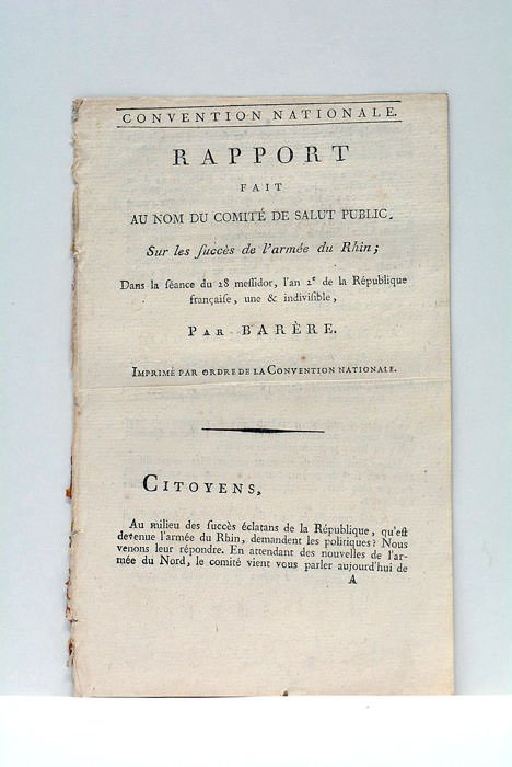 Rapport fait au nom du Comité de Salut public, sur …