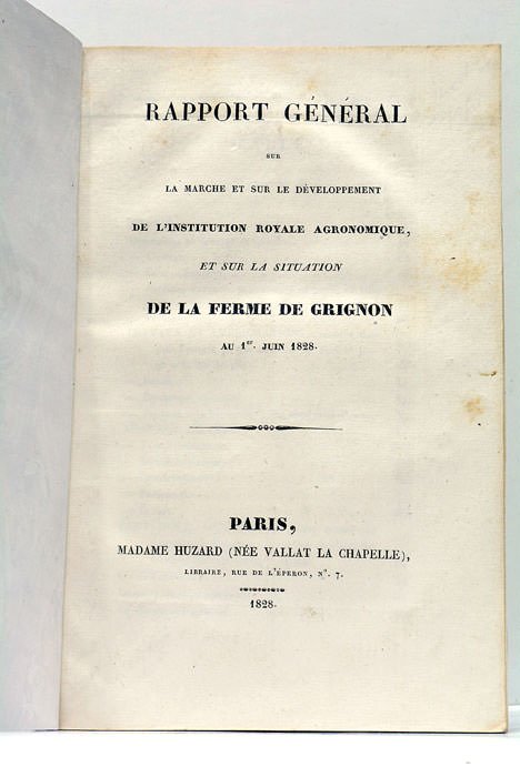 RAPPORT général sur la marche et sur le développement de …