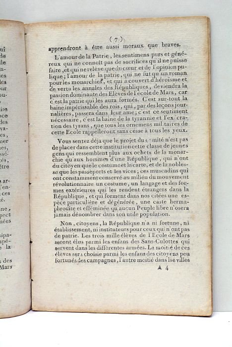 Rapport. sur l'Education révolutionnaire, républicaine et militaire et Décret de …