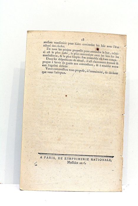 Rapport sur la résolution du 12 prairial, relative aux baux …