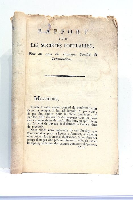 Rapport sur les Sociétés Populaires, fait au nom de l'ancien …