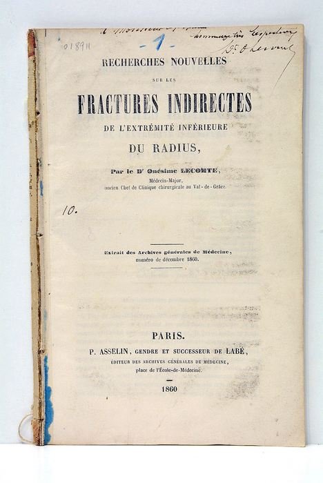 Recherches nouvelles sur les Fractures Indirectes de l'extrémité inférieure du …