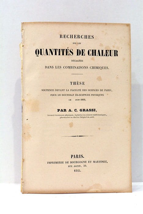 Recherches sur les Quantités de Chaleur dégagées dans les Combinaisons …