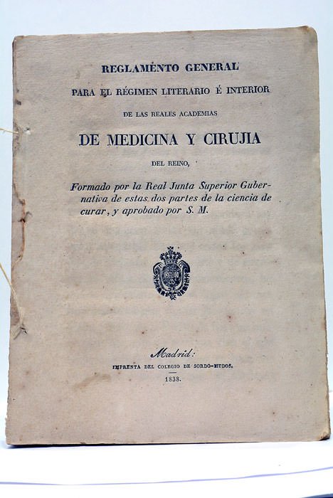 REGLAMENTO general para el régimen literario é interior de las …