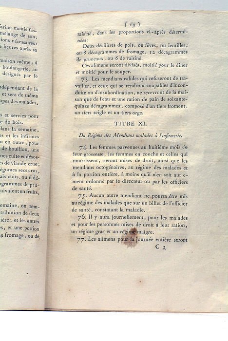 REGLEMENT provisoire pour le Dépôt de MENDICITE du Département de. …