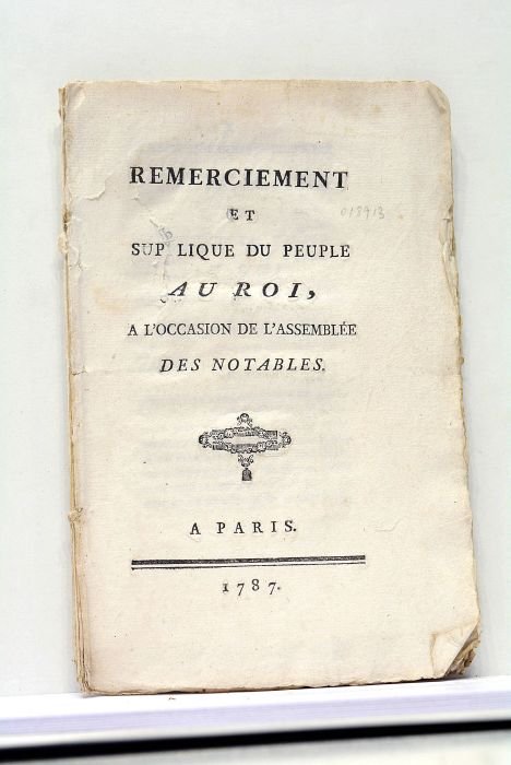 REMERCIEMENT et supplique du Peuple au Roi, à l'occasion de …