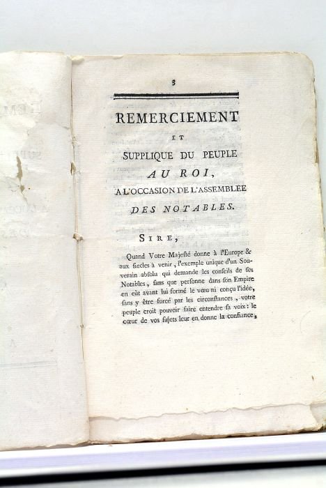 REMERCIEMENT et supplique du Peuple au Roi, à l'occasion de …