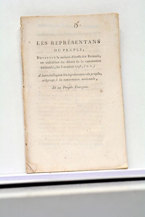REPRÉSENTANTS (Les) du Peuple, détenus à la maison d'arrêt des …