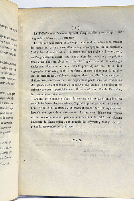 Résultat d'Observations tendantes à constater, d'après l'inspection cadavérique, l'empoisonnement par …