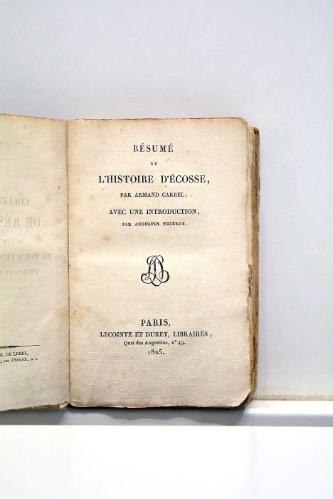 Résumé de l'histoire d'Ecosse. Avec une introduction par Augustin Thierry.