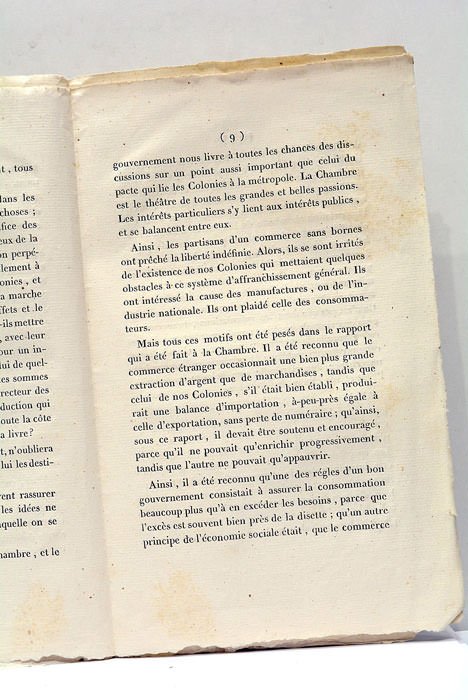 RESUME sur la Question des Colonies Françaises.