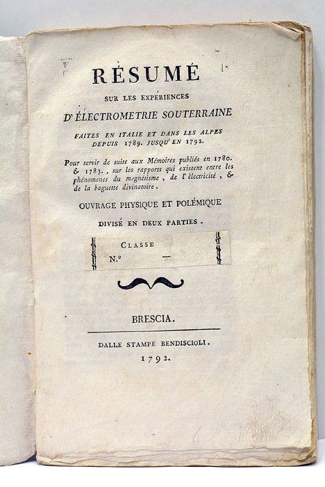 Résumé sur les Expériences d'Electrométrie Souterraine faites en Italie et …