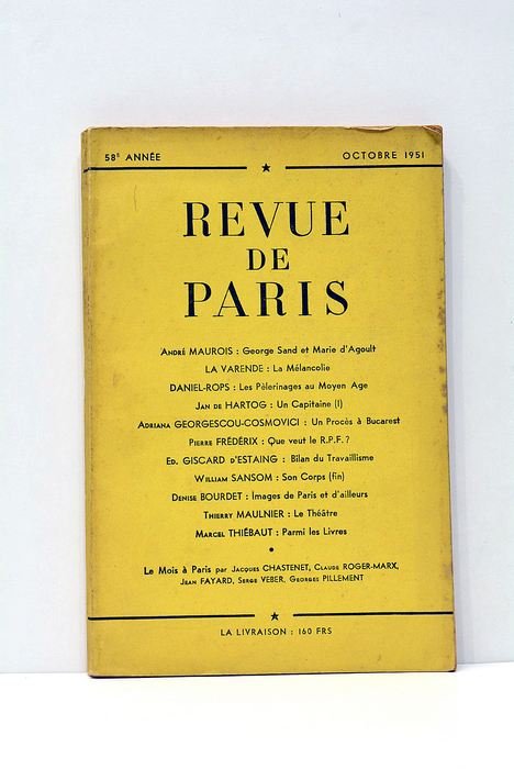 Revue de paris. Recueil. 58e année.