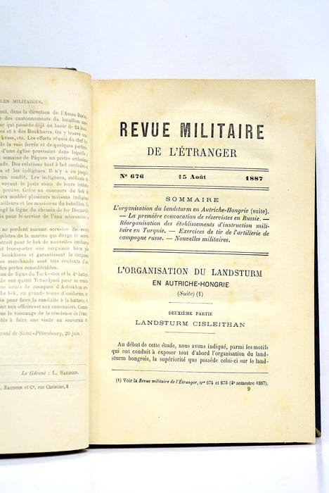 Revue militaire de l'étranger.