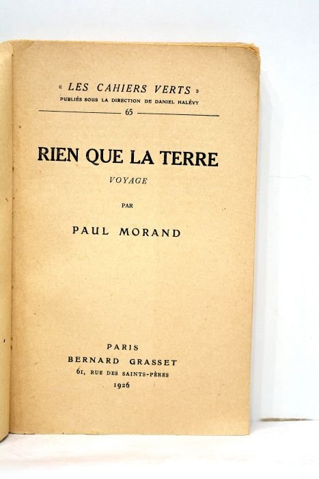 Rien que la terre. Voyage.