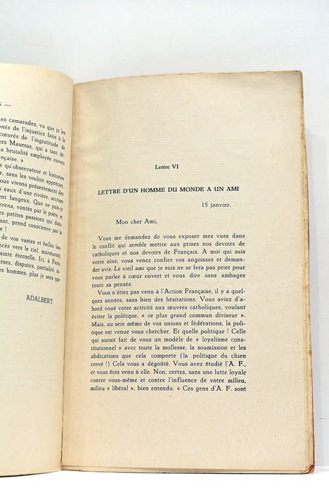 ROME ET L'ACTION FRANÇAISE. Fascicule N.2. Réflexions sur la Mise …