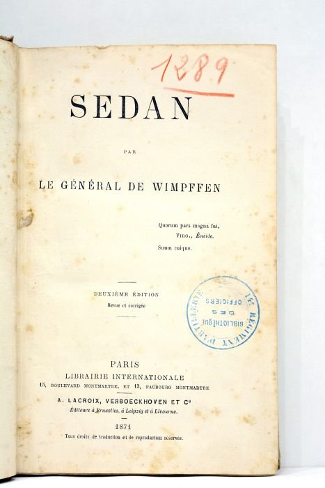 Sedan. Deuxième édition revue et corrigée.