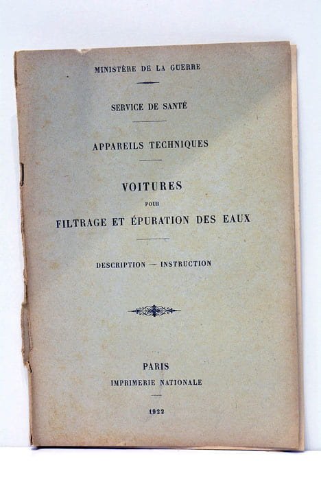 SERVICES DE santé. Appareils techniques. Voitures pour filtrage et épuration …