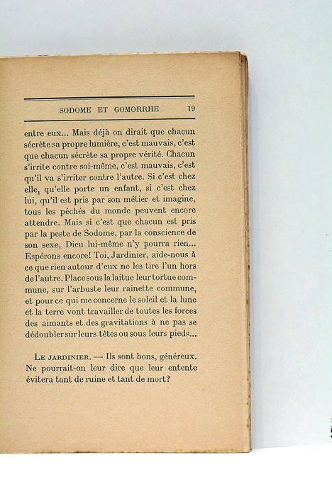 Sodome et Gomorrhe. Pièce en deux actes. Frontispice de Christian …
