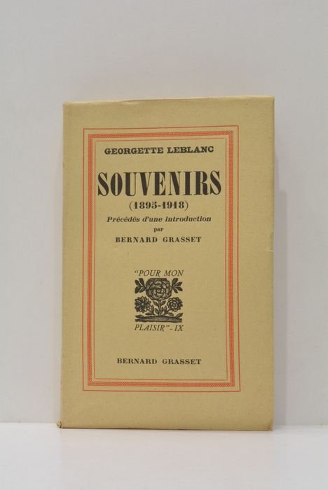 Souvenirs (1895-1918). Précédés d'une introduction par Bernard Grasset.
