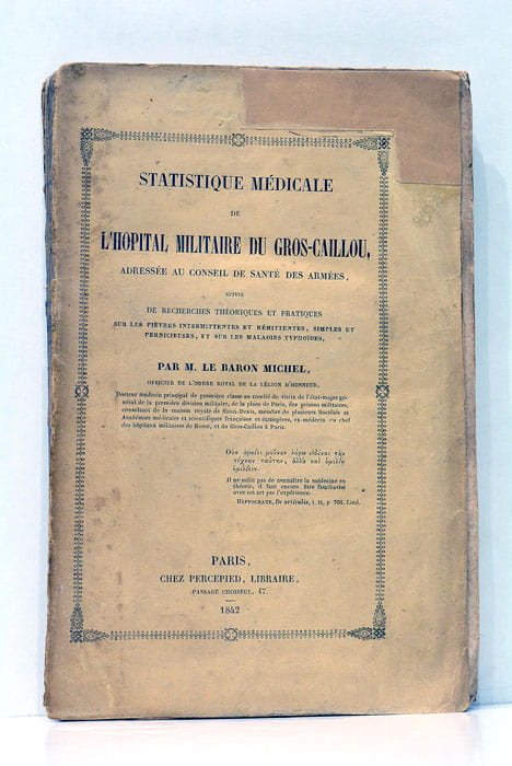 Statistique médicale de l'hôpital militaire du Gros Caillou, adressée au …