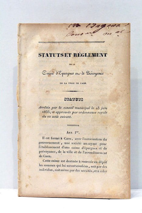 STATUTS ET REGLEMENTS de la Caisse d'Epargnes et de Prévoyance …