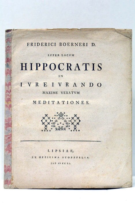 Super Locum Hippocratis in Iureiurando maxime vexatum Meditationes.