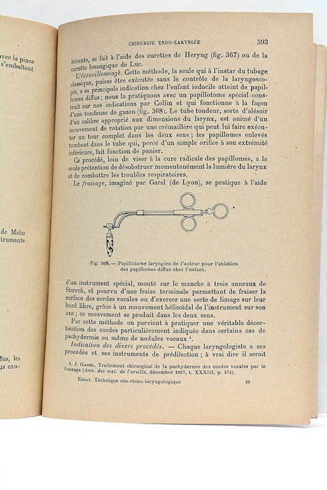Technique oto-rhino-laryngologique. Sémiotique et thérapeutique. Par E.Escat. Oto-rhino-laryngologiste des hôpitaux. …