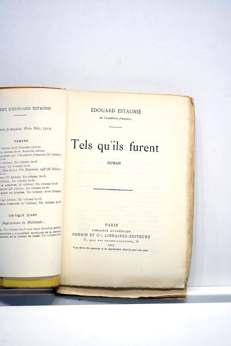 Tels qu'ils furent. Roman.