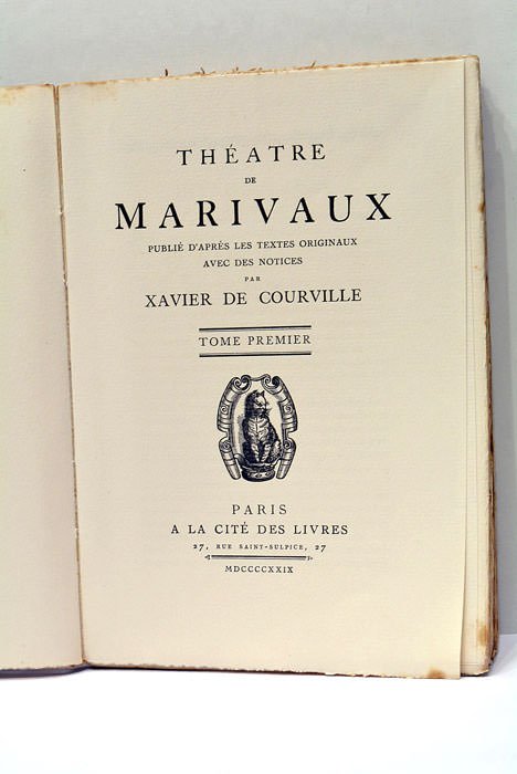 Théatre de Marivaux. Publié d'après les textes originaux avec des …