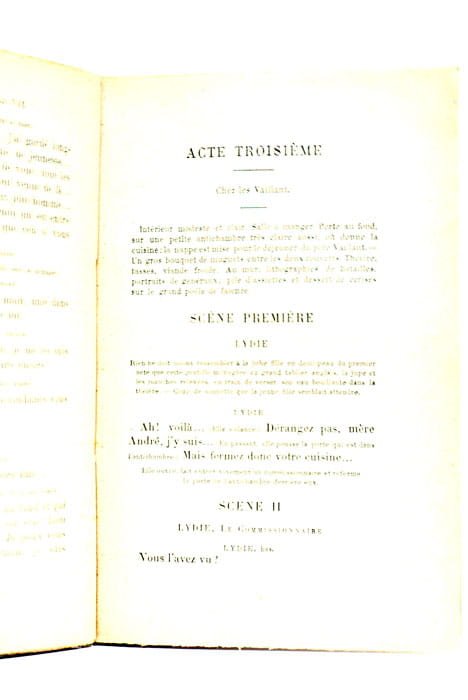 THEATRE, deuxième série. La lutte pour la vie, l'Obstacle, Numa …